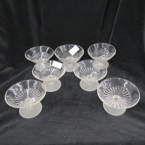 Appraisal: Three Faces Pattern Glass Dessertdishes or sherbets tall diameter excellent