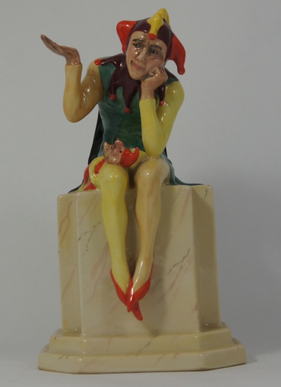 Appraisal: Carlton Ware figure of seated Jester on wall height cm