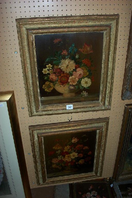 Appraisal: A pair of oil paintings on board in the th