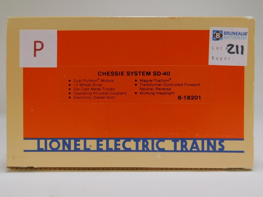 Appraisal: LIONEL CHESSIE SYSTEM SD- O GAUGE ENGINE TRAIN Item no