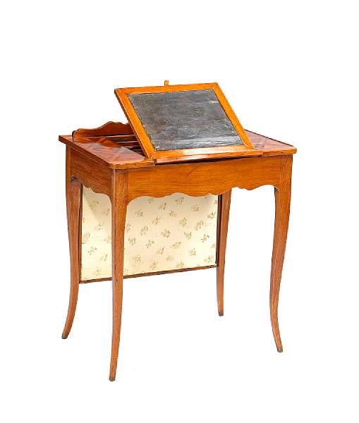 Appraisal: A Louis XV amaranth parquetry and walnut bureau cran Grenoblemid