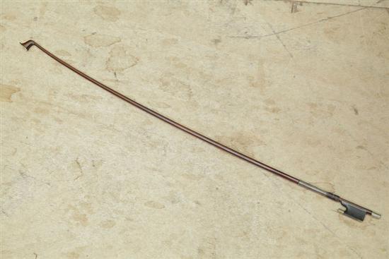 Appraisal: VIOLIN BOW Silver mounted bow by Albert Nurnberger Impressed signature