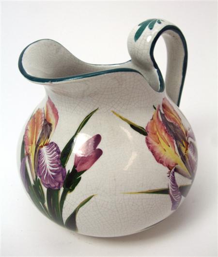 Appraisal: WEMYSS SMALL EWER CIRCA decorated with irises impressed mark 'Wemyss