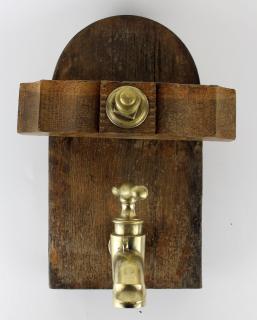 Appraisal: French wine barrel sommelier door with bronze tap French wine