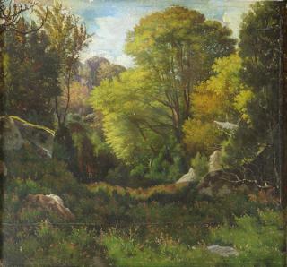 Appraisal: Painting Alexandre Desgoffe Alexandre Desgoffe French - Fontainebleau Forest oil