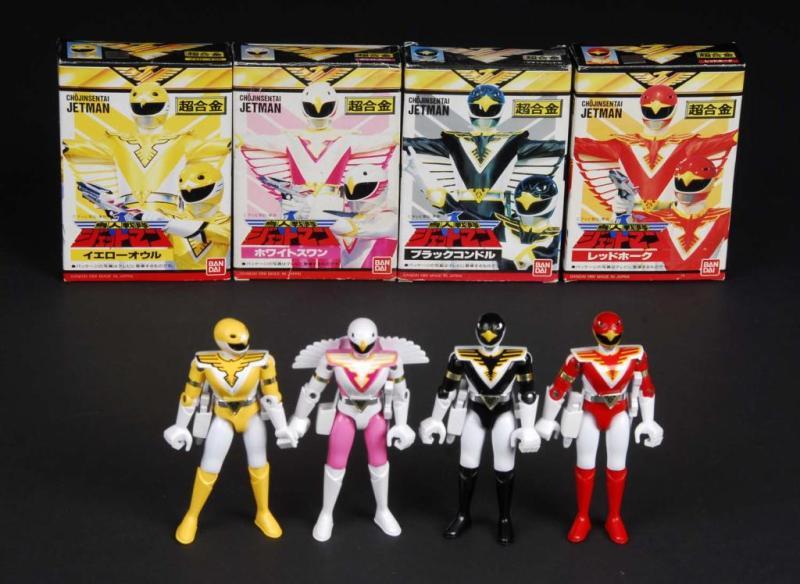 Appraisal: Lot of Jetman Figures Description Japanese Made by Bandai Includes