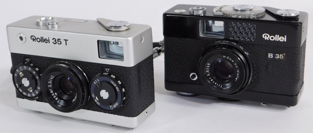 Appraisal: ROLLEI T CHROME B BLACK COMPACT CAMERAS Rollei T chrome