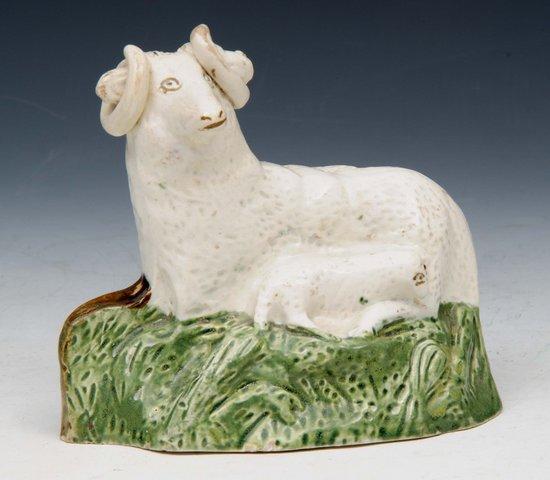 Appraisal: A RALPH WOOD TYPE MODEL of a ewe and her