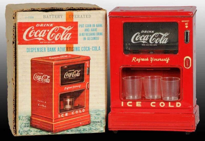 Appraisal: Linemar Coca-Cola Battery-Operated Machine Toy Description Japanese Includes scarce original