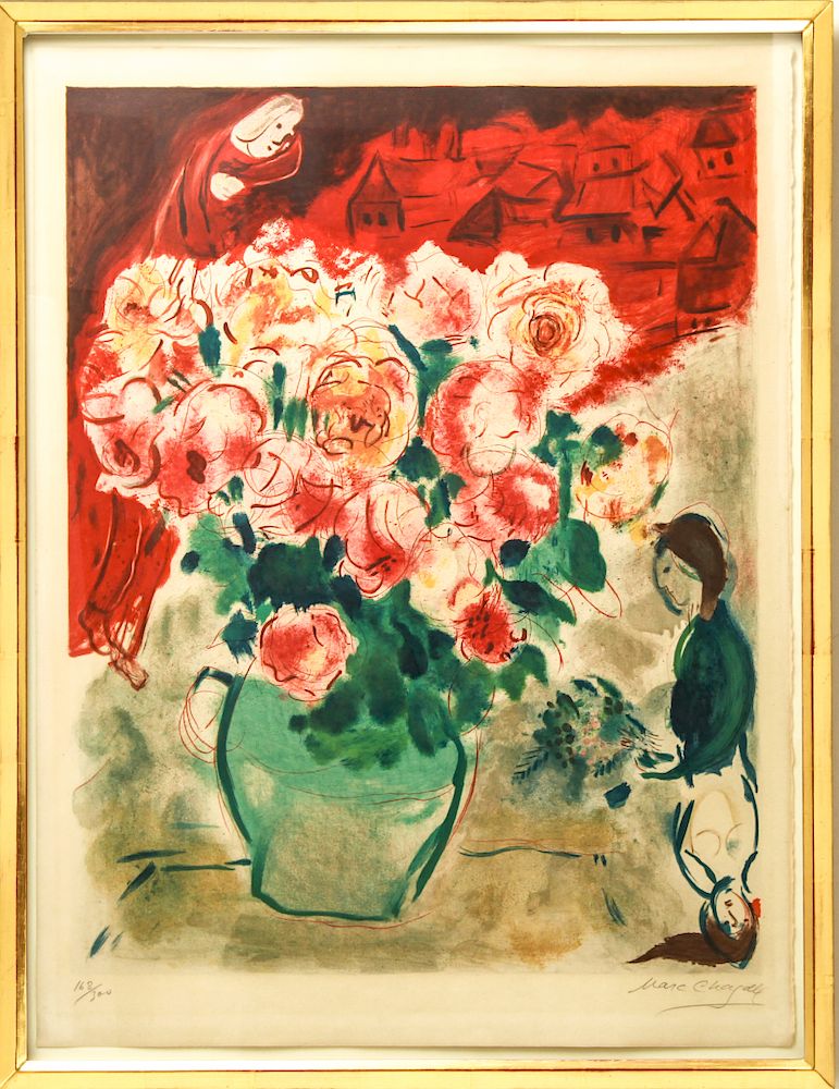 Appraisal: Marc Chagall Le Bouquet Signed Lithograph Marc Chagall France-Russian Federation