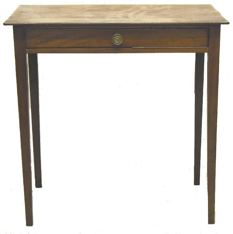 Appraisal: th century mahogany rectangular side table with a long frieze