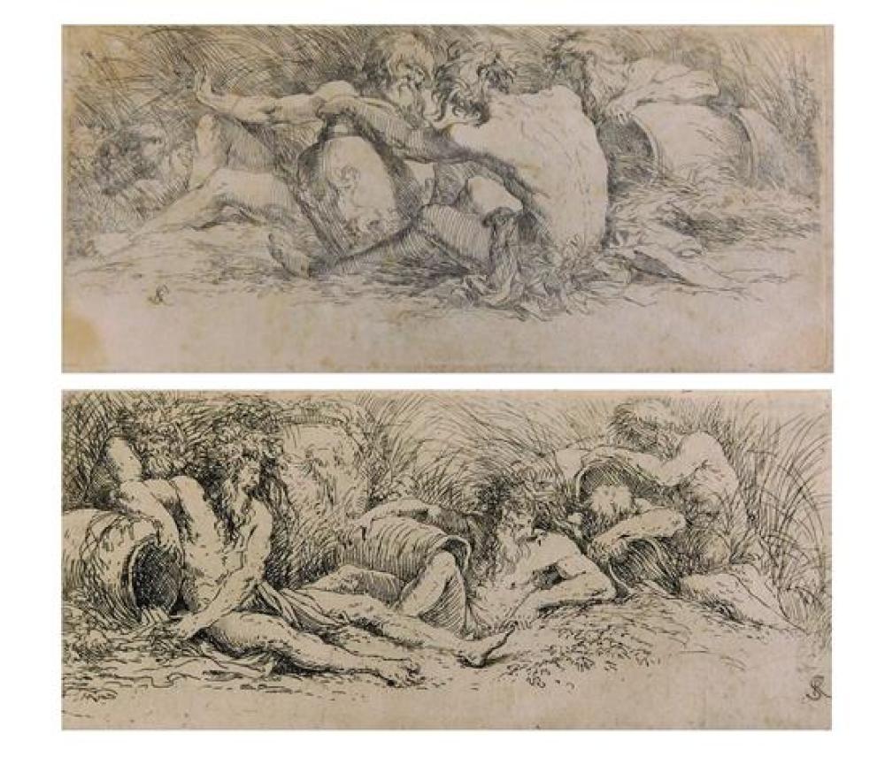 Appraisal: Salvator Rosa Italianate - River Gods Etching c - Bartsch