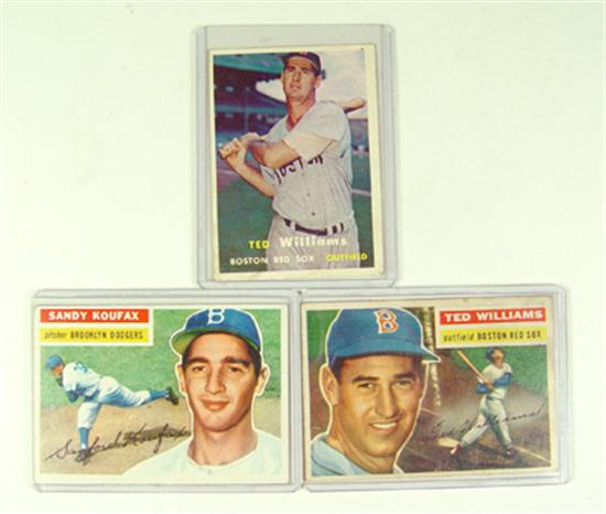 Appraisal: Topps Baseball Cards Sandy Koufax VG-EX condition Ted Williams G