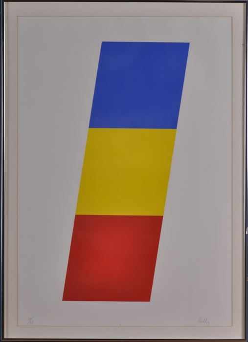 Appraisal: ELLSWORTH KELLY b BLUE YELLOW RED Serigraph in colors x