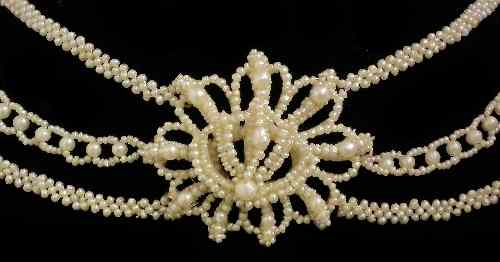 Appraisal: An early Victorian seed pearl choker mm overall the circular