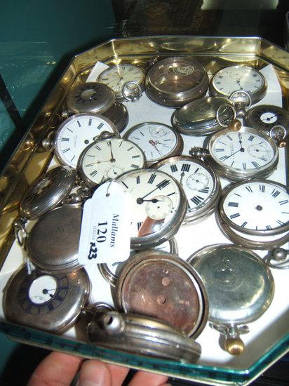 Appraisal: Nineteen silver cased pocket watches to include three full hunters