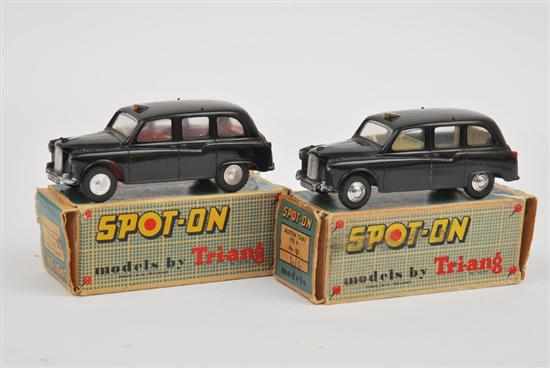 Appraisal: TWO SPOT-ON AUSTIN TAXI FX NO BOTH BLACK ONE WITH