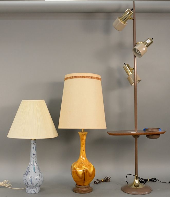 Appraisal: Five piece modern group to include three table lamps Mid-Century