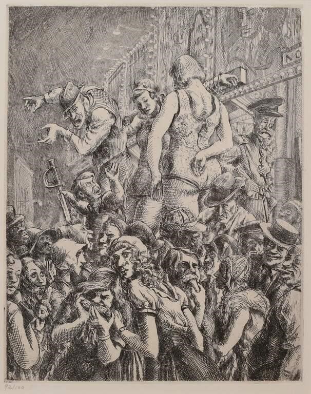 Appraisal: Reginald Marsh France American New York - Etching The Barker