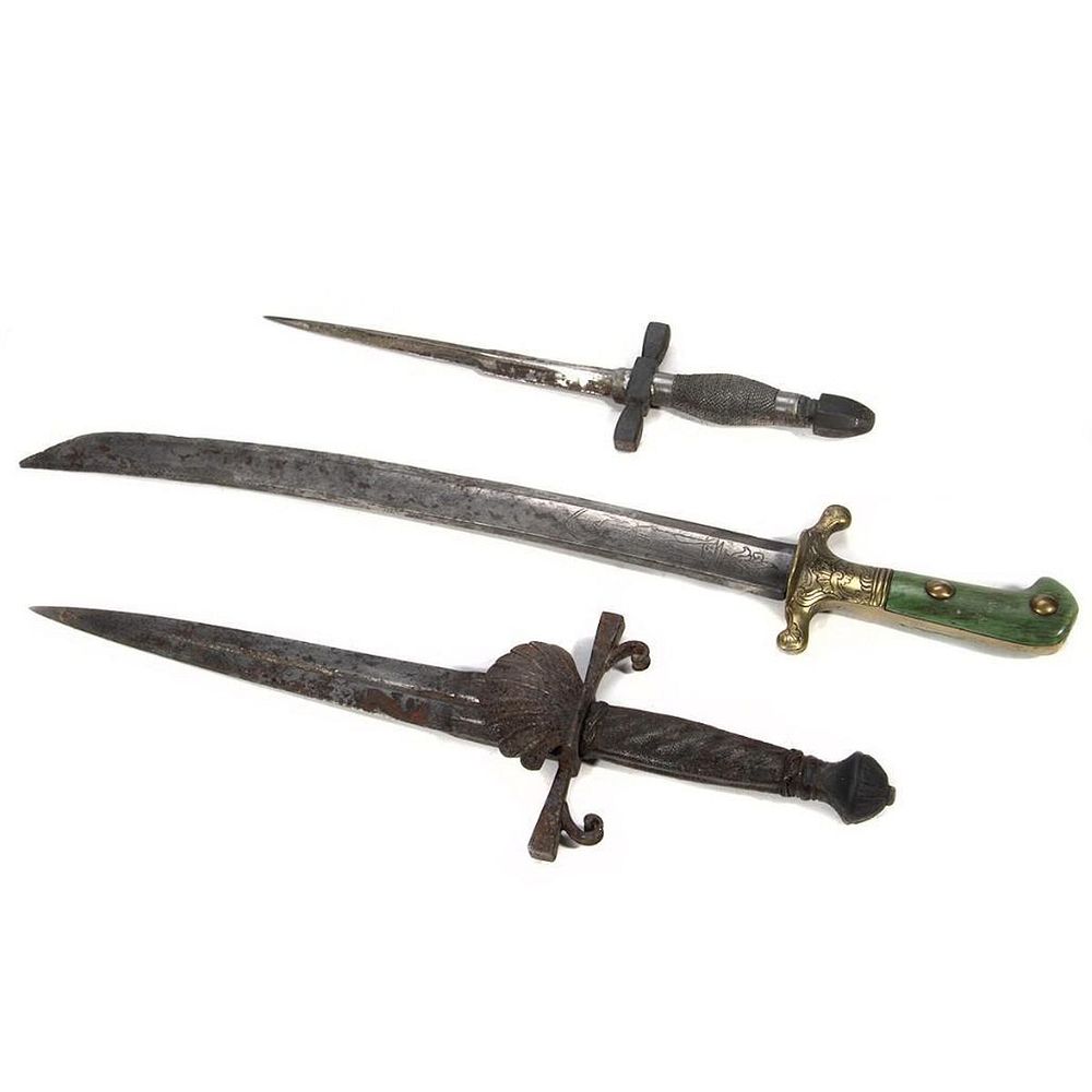 Appraisal: Three Eastern Edged Weapons Greatest length in cm Condition Some