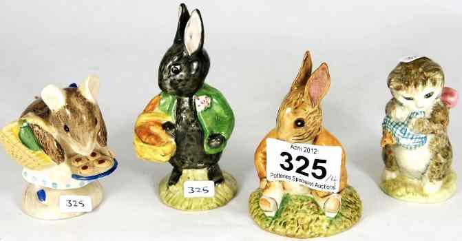 Appraisal: Beswick Beatrix Potter Figures Benjamin Sat on a Bank Apply