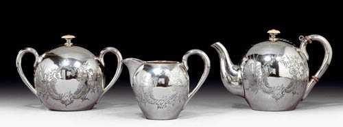 Appraisal: TEA SET Moscow Maker's mark Iwan Petrowitsch Chlebnikow Inspector's mark