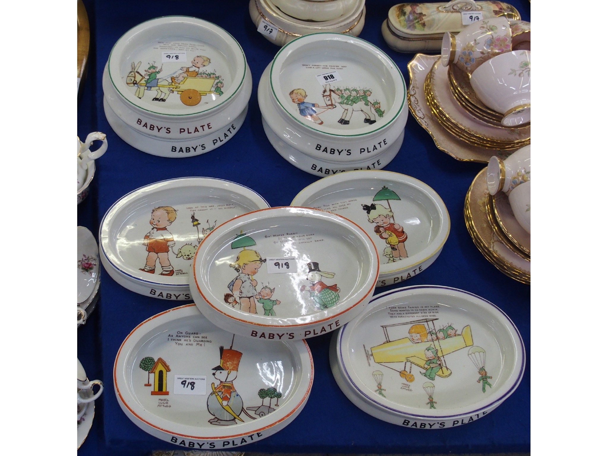 Appraisal: Nine Shelley Mabel Lucie Atwell nursery ware baby's plates