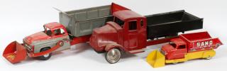 Appraisal: MARX TURNER AND STEELCRAFT PRESSED METAL TIN TRUCKS MARX TURNER