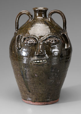 Appraisal: Monumental B B Craig face jug Burlon Craig Lincoln County