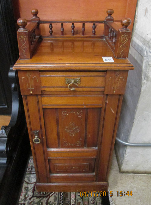 Appraisal: A VICTORIAN MAHOGANY CABINET NIGHTSTAND Scottish late th century the