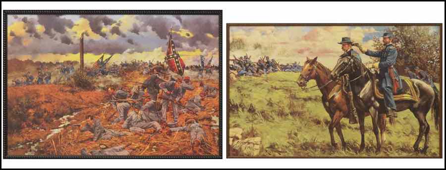 Appraisal: KEITH ROCCO TH CENTURY TWO WORKS - CIVIL WAR SCENES