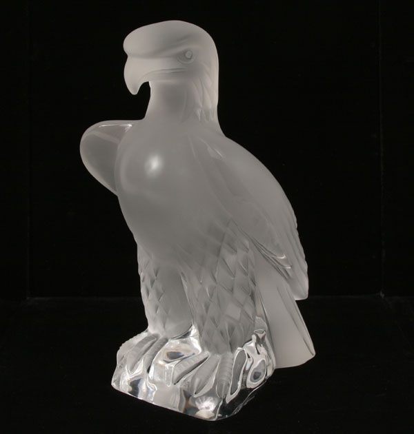 Appraisal: Lalique frosted art glass Liberty Eagle H Signed Lalique France