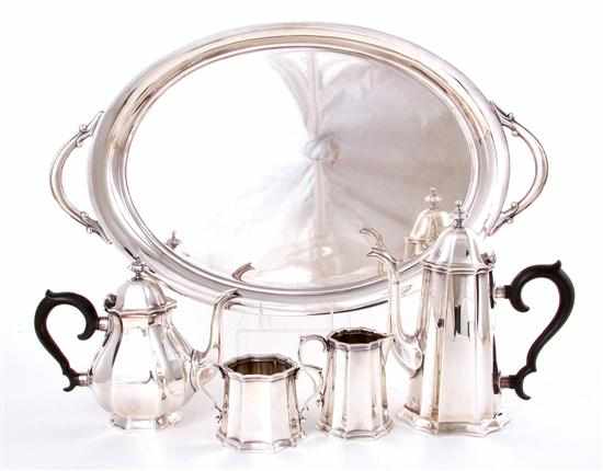 Appraisal: Reed Barton Lexington pattern silverplate tea and coffee set coffeepot