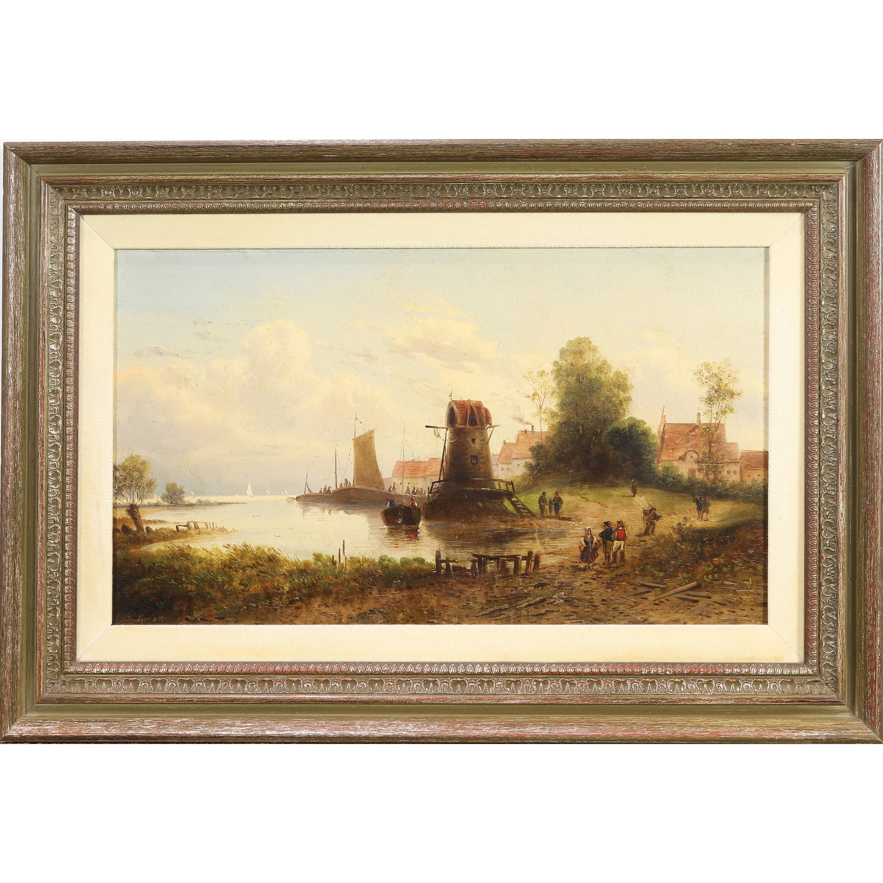 Appraisal: PAINTING DUTCH SCHOOL Dutch School th th century Waterfront Scene