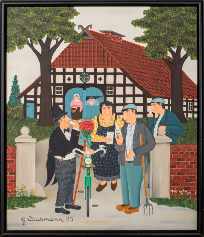 Appraisal: HENRY DIECKMANN INVITED TO THE WEDDING ACRYLIC Henry Dieckman German