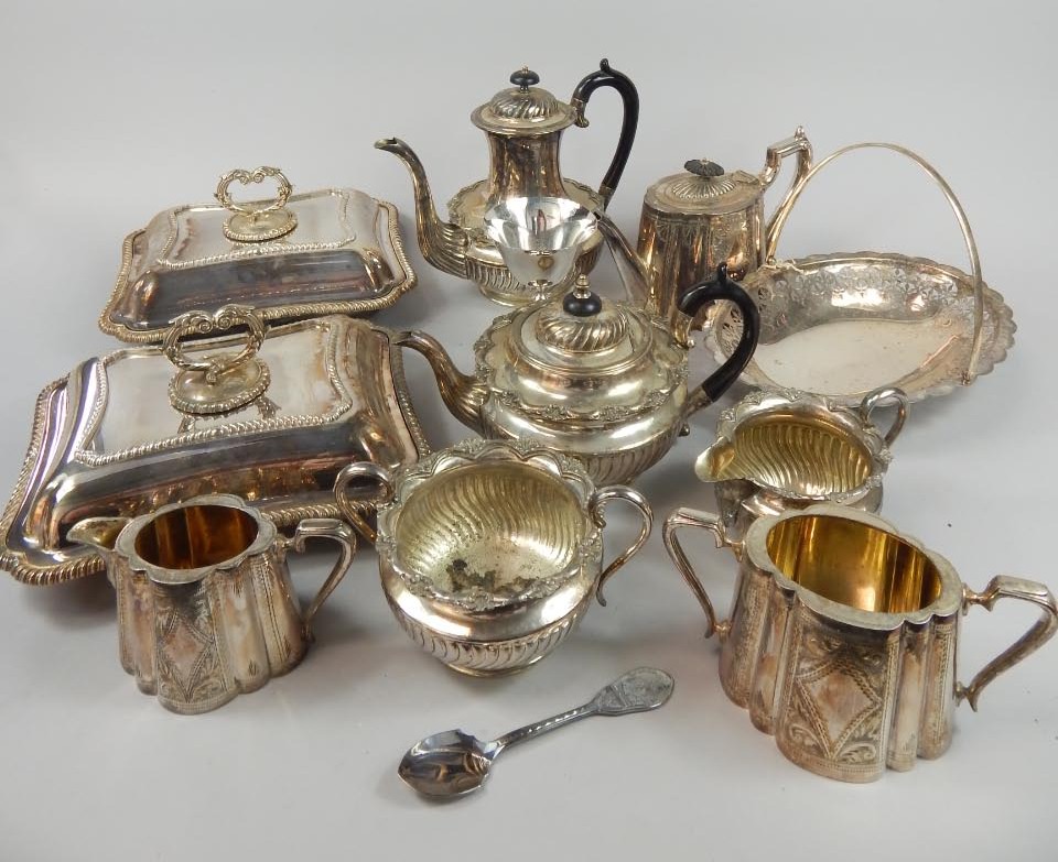 Appraisal: A large quantity of silver plate to include a four