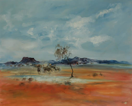 Appraisal: Hugh David Sawrey Australian - The Outback Signed Sawrey l