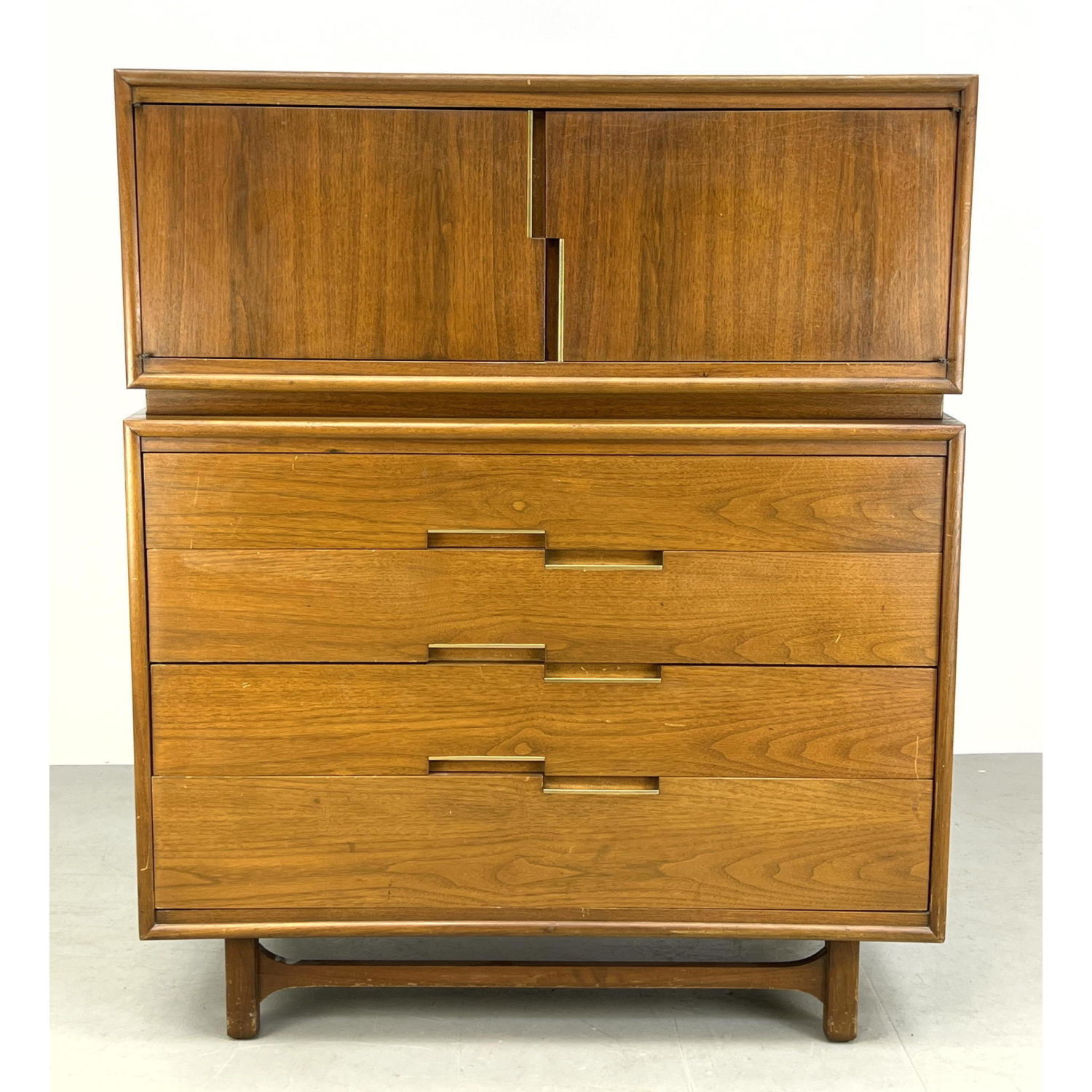 Appraisal: American Modern Tall Chest Dresser with Door Top Dimensions H