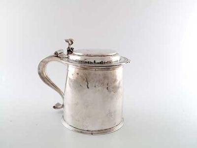 Appraisal: A Charles II tankard of squat slightly tapering form with