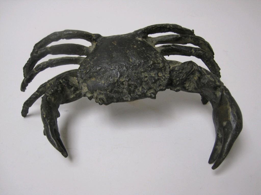 Appraisal: A bronze Figure of a crab in and an eastern