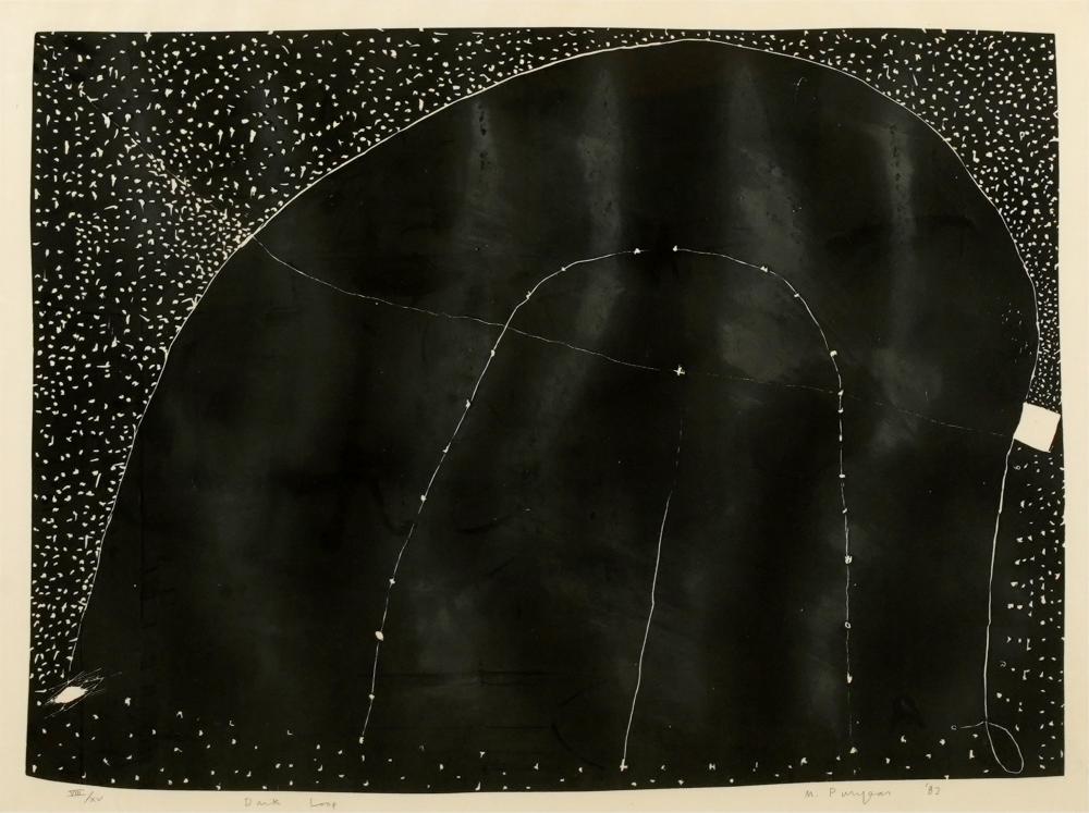 Appraisal: MARTIN PURYEAR B DARK LOOP woodblock matted and framed under