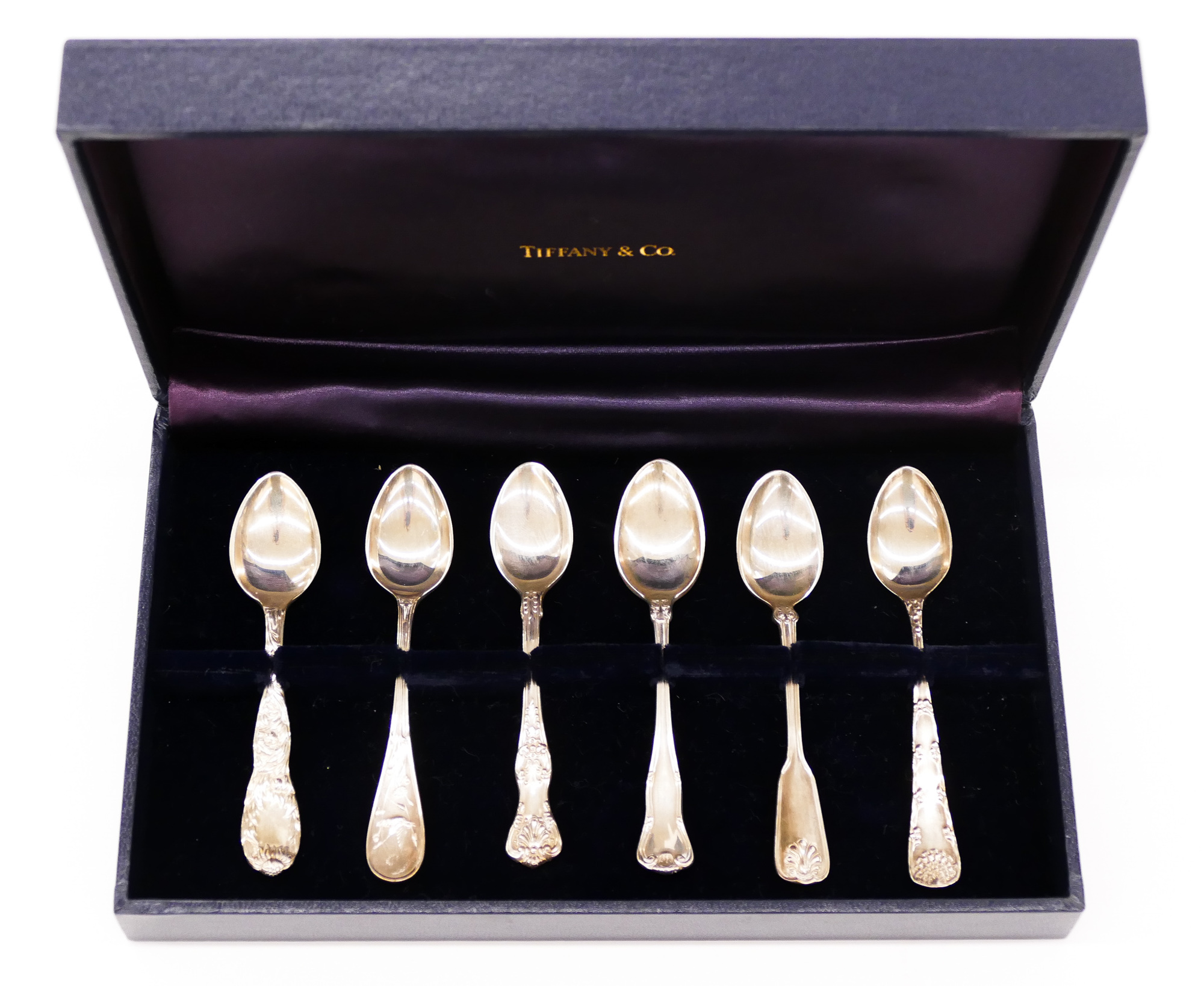 Appraisal: pc Tiffany Co Sterling Demi Spoon Set Includes six demitasse