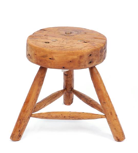 Appraisal: A Provincial milking stool height in diameter in