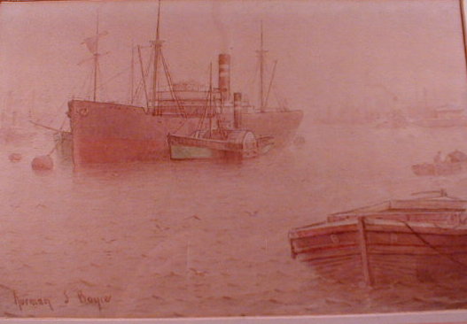 Appraisal: Hurman S Boyce The Tyne at South Shields watercolour signed