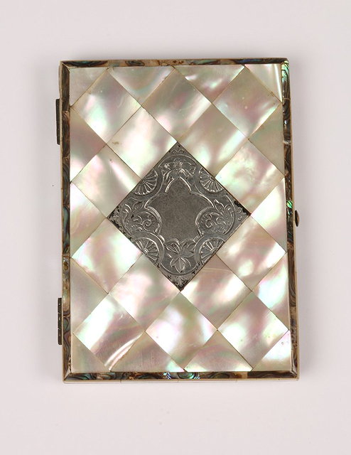 Appraisal: A VICTORIAN MOTHER OF PEARL CALLING CARD CASE with abalone