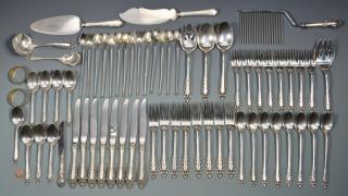 Appraisal: Lunt Florentine Scroll Flatware plus other sterling st group Lunt