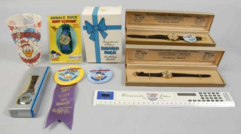 Appraisal: Lot of Disney Happy Birthday Donald Items Description For Donald