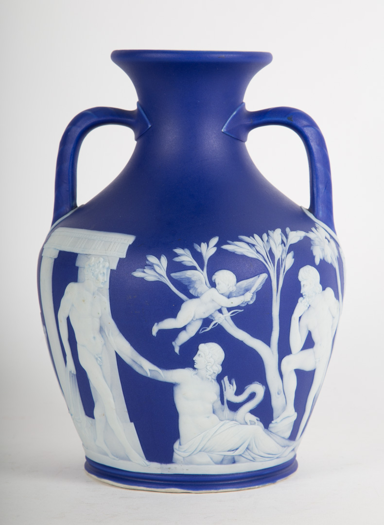 Appraisal: Wedgwood jasperware model of The Portland Vase second quater- th