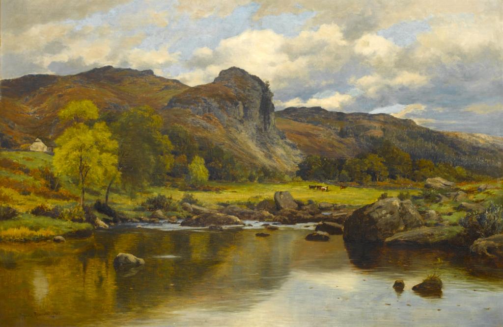 Appraisal: REGINALD ASPINWALL - CASTLE CRAG BORROWDALE signed and dated x