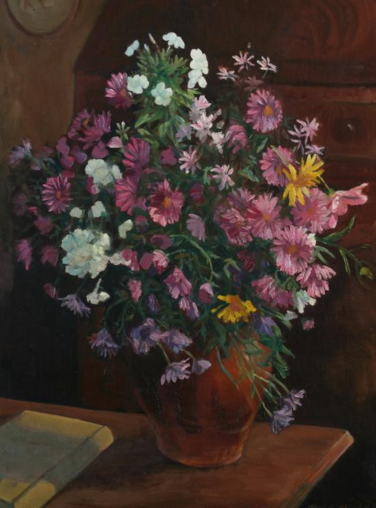 Appraisal: ALFRED RICHARD BLUNDELL English - CHRYSANTHEMUMS signed lower right Oil